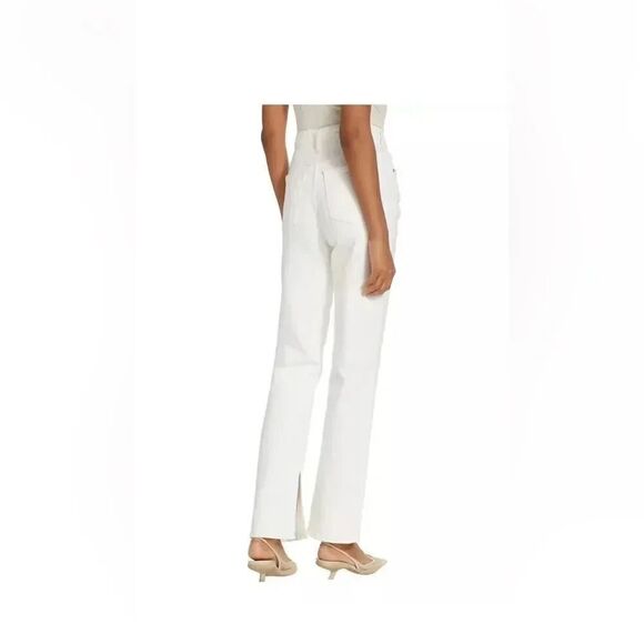 Derek Lam 10 Crosby Frankie Ultra High-Rise Stretch Straight Jeans Ivory Size 29 - Picture 3 of 11
